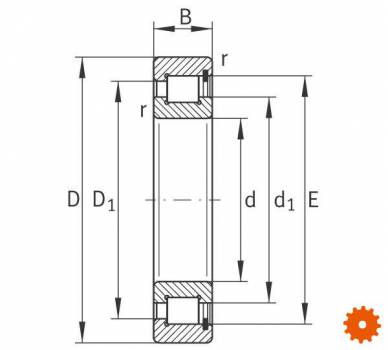 Cilinderlagers INA/FAG, serie SL18 30.. -  