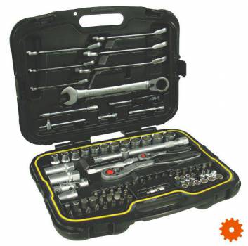 Dop-/sleutel combiset 1/4+1/2 Dop-/sleutel combiset 1/4+1/2