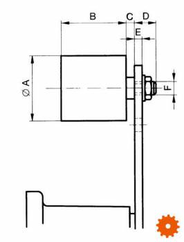Riemspanners met metalen spanrol Rosta - SR852080MET 