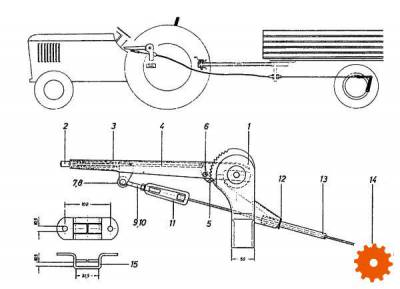 Handremhevel voor aanhangwagenberemming T64/C - T64C2351 