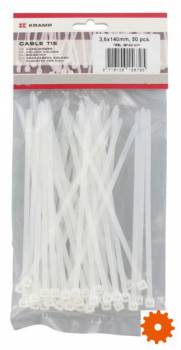 Kabelbinders 3,6 mm blister - TRBL36140WHI 