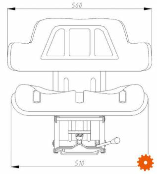 Zitting  met PVC bekleding - TS25000GP 