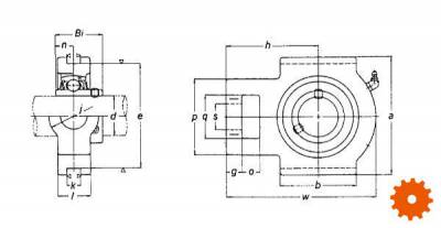 Lagerblokken cpl. INA/FAG, serie UCT 200 - UCT211 