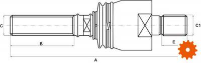 Axiaalkogelkop Carraro - SHP065KR 