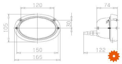 Werklamp Oval 100 Hella - 1GA996161101 