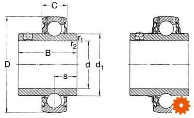 Spanlagers SKF, serie YAR..2F - YAR2052FSKF 