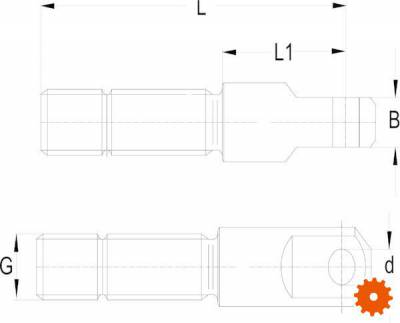 Stangkop - voor stabilisator ASST-B -  