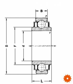 Groefkogellager - 203KRRAH02 