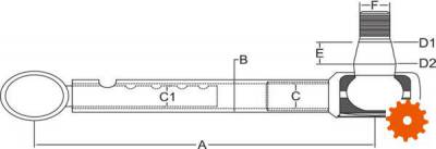 Spoorstang cpl. - SHP107KR 