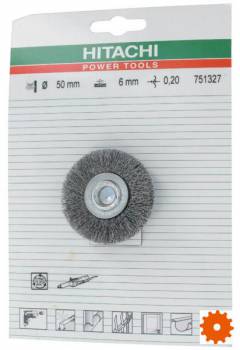 Rondborstel 50mm 6mm stift 0,2 -  