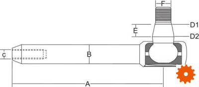Kogelkop met binnendraad - lang - vanaf 140mm - SHP070KR 