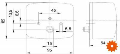Achterlicht 95 x 85mm - 101003120 