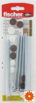Kozijnschroeven met platte kop en kap FFS, blisterverpakking - FFS75132K 
