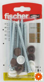 Kozijnschroeven met platte kop en kap FFS, blisterverpakking - FFS7592K 