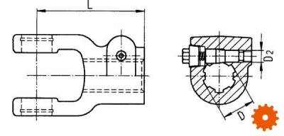 Gaffels met CC-sluiting (klemconus) - W-serie / Power Drive - 271832 