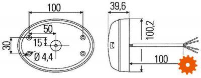 Achterlicht Agroluna LED - 2SD343390011 