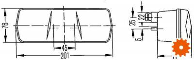 Achterlicht 201 x 76mm - 2SE001680291 