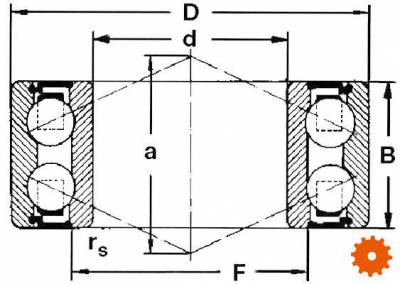 Hoekcontactlagers INA/FAG, serie 33.. 2RS -  