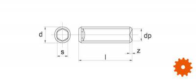 Inbusstelbout M10x16 45H zwart - 916410BP025 