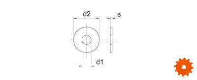 Carrosserierring M6 zwart -  