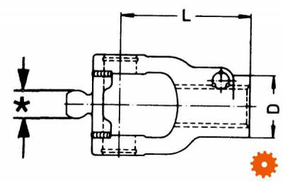 Groothoekgaffels met snelsluitstift - W-serie - 1341581 