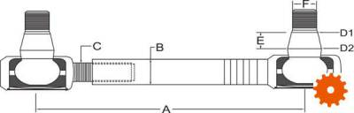 Spoorstangen - verstelbaar - SHP174KR 