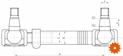 Overzicht stuur- en spoorstangeinden trapsgewijs verstelbaar - SHP058KR 