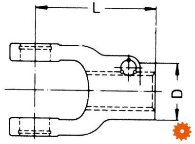 Gaffels met snelsluitstift  - W-serie / Power Drive - 261802 