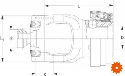 Groothoekgaffels met QS-snelsluiting-  serie Power Drive - 3683318M 