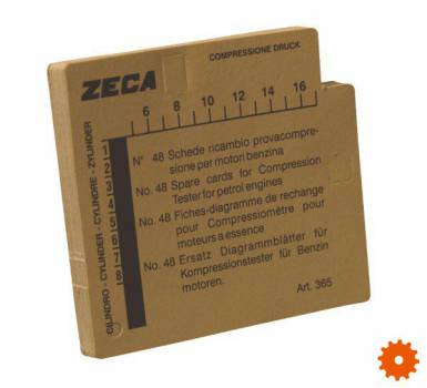 Grafiek kaartjes voor compressietester Zeca - 365 