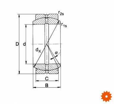 Gewrichtslager SKF, serie GE..ES 2RS -  