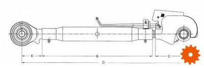 Black Line topstangen met vanghaak cat. 2 -  