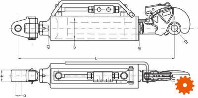 Hydraulische topstang  CBM - 3PHGCB1VS 