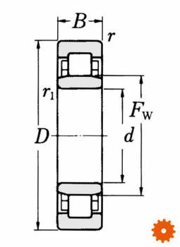 Cilindrisch rollager - NUP309ETVP2C3 