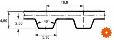 Tandriemen ZRM T10 - breedte 50 mm -  