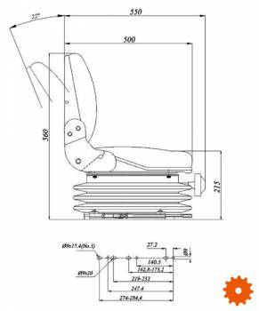 Zitting mechanisch geveerd sto - TS48000GP 
