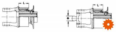 Palvrijloopkoppelingen voor groothoek F5/1 rechts/links 2270, 2370, 2280, 2380, 2480, 2580 -  
