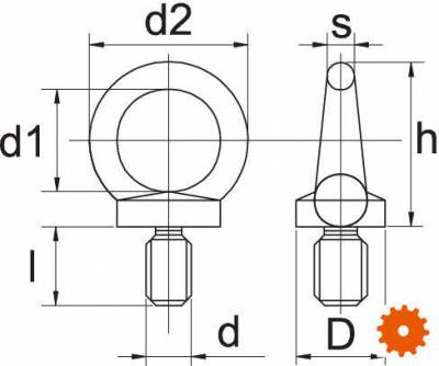 DIN 580 Oogbouten metrisch RVS A2 - AISI 304 - 5806RVSP001 