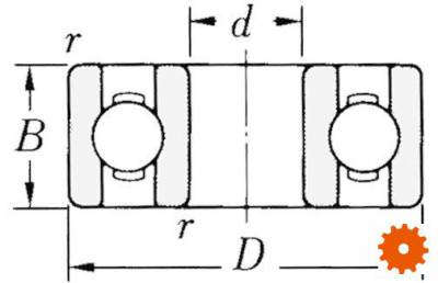 Groefkogellagers SKF, serie 600 2RS-C3 -  