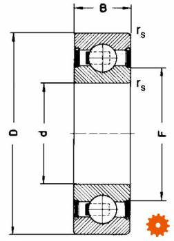 Groefkogellager - 62208A2RSR 
