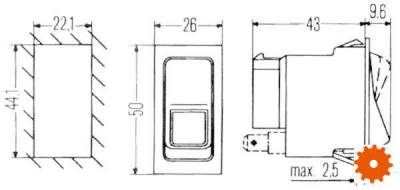 Wipschakelaar  Hella - 6FH004570511 