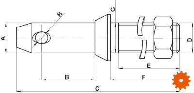 Werktuigpen enkel - Z422120KR 