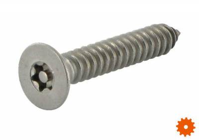 DIN 7982CTP Verzonken plaatschroeven met anti-diefstal Torx pin RVS A2 - AISI 304 - 7982CTP6338RVSP001 