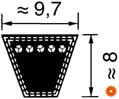 V-snaren grootvermogen smalprofiel DIN 7753 profiel SPZ / 10 - SPZ2087 